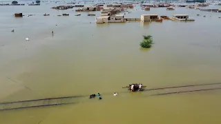 Pakistan: Floodwaters fill houses and streets in Jaffarabad | AFP