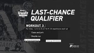 Workout 3 — 2022 Last-Chance Qualifier