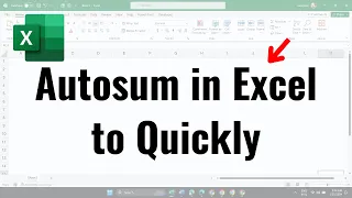 A Shortcut to AutoSum   Autosum in Excel to Quickly Sum Data   Excel Quick Tip