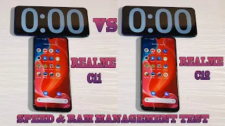 Realme c12 vs Realme c11 speed and ram management test