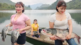FULL VIDEO:Many ways to trap fish, pull giant claws, use motors to suck water. A girl's life.