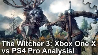 [4K] The Witcher 3: Xbox One X vs PS4 Pro Graphics Comparison + Frame-Rate Test