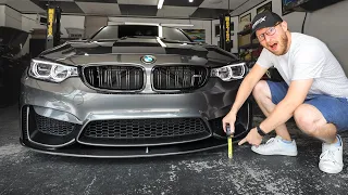 Installing Carbon Fiber Front Lip, Splitters & Side Skirts on BMW F80 M3 / F82 M4