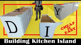 Building a Kitchen Island Install Preparation Sink Cabinet Dishwasher + Pull Out Trash Can Drawers