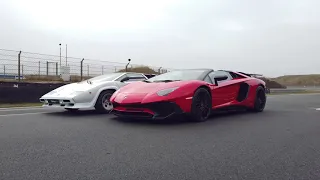 Lamborghini Countach vs Aventador SV Roadster - TopGear Drag Race