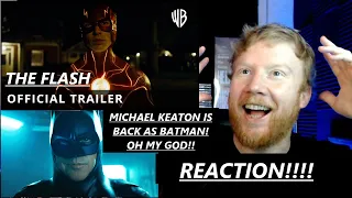 The Flash Official Trailer REACTION!! | Super Bowl | Michael Keaton IS BATMAN!! Oh My God!!