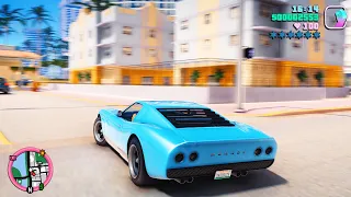 GTA: Vice City - Remastered 2021 ► Police Chase Gameplay on RTX™ 3090 Ray Tracing [GTA 5 PC Mod]