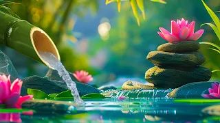 Relaxing Piano Music & Water Sounds, Stop Overthinking, Stress Relief, Bamboo, Calming Music