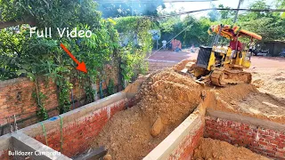 Full video !! new project running push land to fill gaps between foundations