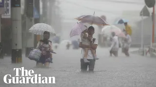 Heavy rain in Japan triggers floods and landslides