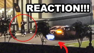 LOUD LAMBORGHINI SCARED GIRL WITH FLAMING RYFT EXHAUST REACTION!!!