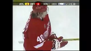 Pavel Datsyuk and Henrik Zetterberg make great goal vs Thrashers (2003)