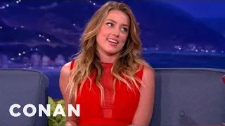 Amber Heard's Sexy Prank On Liam Hemsworth | CONAN on TBS