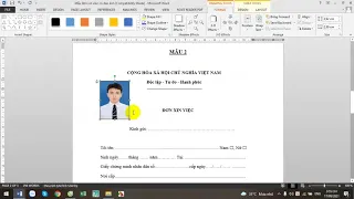 Cách Chèn ảnh vừa vào khung CV xin việc trong Word 2013, 2016