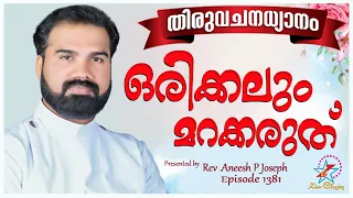 ഒരിക്കലും മറക്കരുത്  | MORNING PRAYER | Rev. Aneesh P Joseph |   @JinoKunnumpurathu  Episode 1381