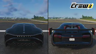 The Crew 2 | Bugatti La Voiture Noire 2019 vs. Bugatti Chiron Carbon Edition 2017 Comparison