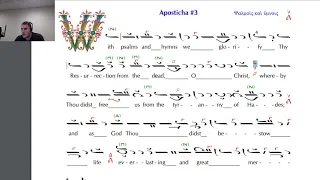 Aposticha of Vespers Tone 8: Paralegi and Melos