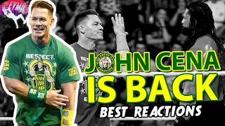 JOHN CENA RETURNS || BEST REACTIONS - WWE MITB