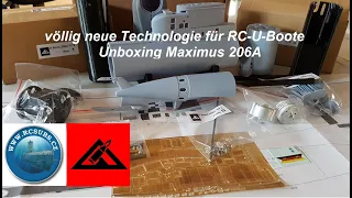 RC Model Kit 206A Class Submarine 1/72 Maximus-Modelbau: Unboxing