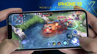 iPhone 13 Mobile Legends Gaming test MLBB 2024 | Apple A15
