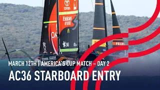 The 36th America’s Cup | Starboard Entry Stern Camera | 🔴 LIVE Day 2