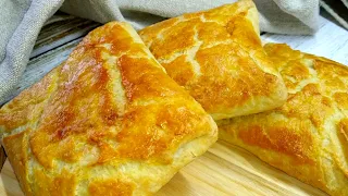 Khachapuri from puff pastry / Penovani khachapuri / Georgian cuisine