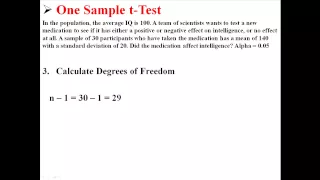 One Sample t-Test