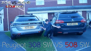 2019 Peugeot 308 SW VS 508 SW GT Line Head To Head Review - Matty's Cars