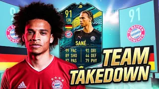 INSANE 91 RATED *TRANSFERRED* LEROY SANE TEAM TAKEDOWN vs CapGunTom!!! (FIFA 20 TEAM TAKEDOWN)