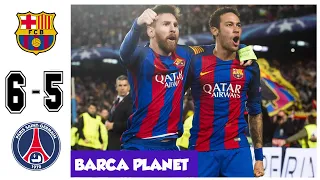 Barcelona vs PSG 6-5 -  UCL 2016 2017  Round of 16 - All Goals and Highlights