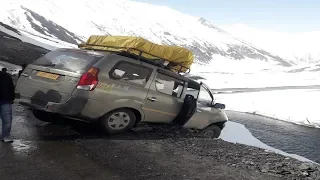 Narrow escape for passengers in accident at Zojila pass