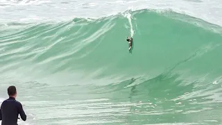 RC Surfer charges Aliso shorebreak, RARE sandbar & more! - RAW bonus footage