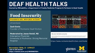 Food Insecurity | MDisability Deaf Health Talks