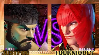 Street Fighter 6 Justfog (Ryu) Vs Tourniquet (Marisa) SF6