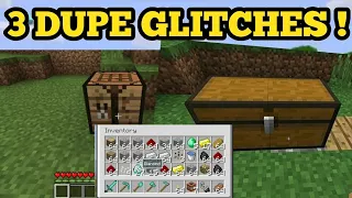 3 BEST & EASY STARTER DUPLICATION GLITCHES *Dupe anything* (Minecraft survival) [working]