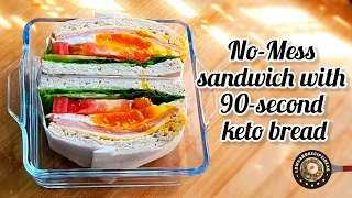 Quick & Delicious No-Mess Sandwich | 90-second keto bread | Light, Soft & Fluffy Bread