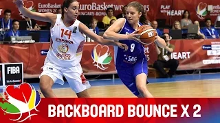 Top of the Backboard, Double Bounce... and In! - Spain v Slovakia - EuroBasket Women 2015