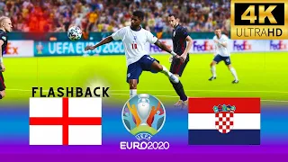 eFootball PES - England Vs Croatia - UEFA EURO 2020 | PS5™ | Group Stages | FLASHBACK TO 2020 [4K]