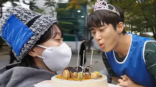 Celebrating Byeon Wooseok's birthday on set, Kim Dami's bringing the cake 🥳🎂 SOULMATE Movie 🎬