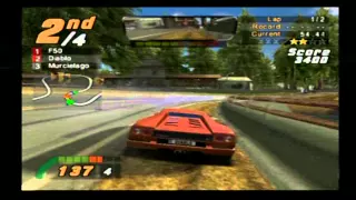 Need For Speed Hot Pursuit 2 Demo (PS2) Lamborghini Diablo VT 6.0