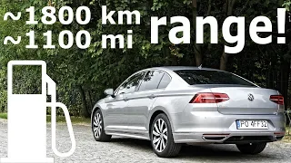 ~1800 km (~1100 miles) single tank range test with Volkswagen Passat 2.0 TDI :: [1001cars]