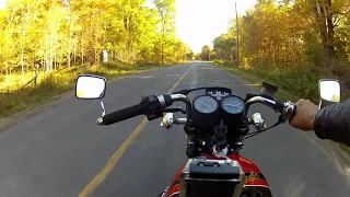 Fall Ride looking for leaves. 1974 Moto Guzzi 750s