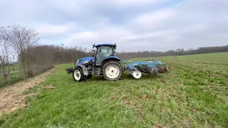 Déchaumage 2021 // New holland T6020 // déchaumeur lemken 4 mètres