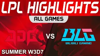 JDG vs BLG Highlights ALL GAMES LPL Summer Season 2023 W3D7 JD Gaming vs Bilibili Gaming by Onivia