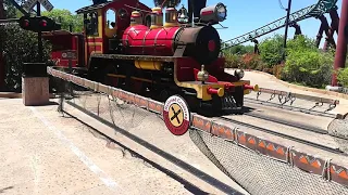 Serengeti Express Red Train - Cobra's Curse Railroad Crossing, Busch Gardens, Tampa, Florida