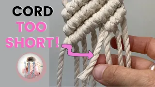 How to add macrame cord when running out of length doing double half hitch knot