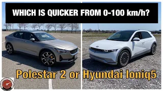 Which Is Quicker? The Hyundai Ioniq 5 or the Polestar 2 AWD? 0 to 100 km/h Test | Automotive Affairs