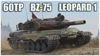 60TP, BZ-75 & Leopard 1 • WoT Blitz Gameplay
