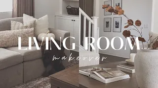 Living Room Makeover & Fall Decorate With Me || Shelf Styling || DIY Decor + Special Announcement