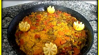 🥘 Cómo hacer Paella de Verduras Valenciana en 1 minut⏱️